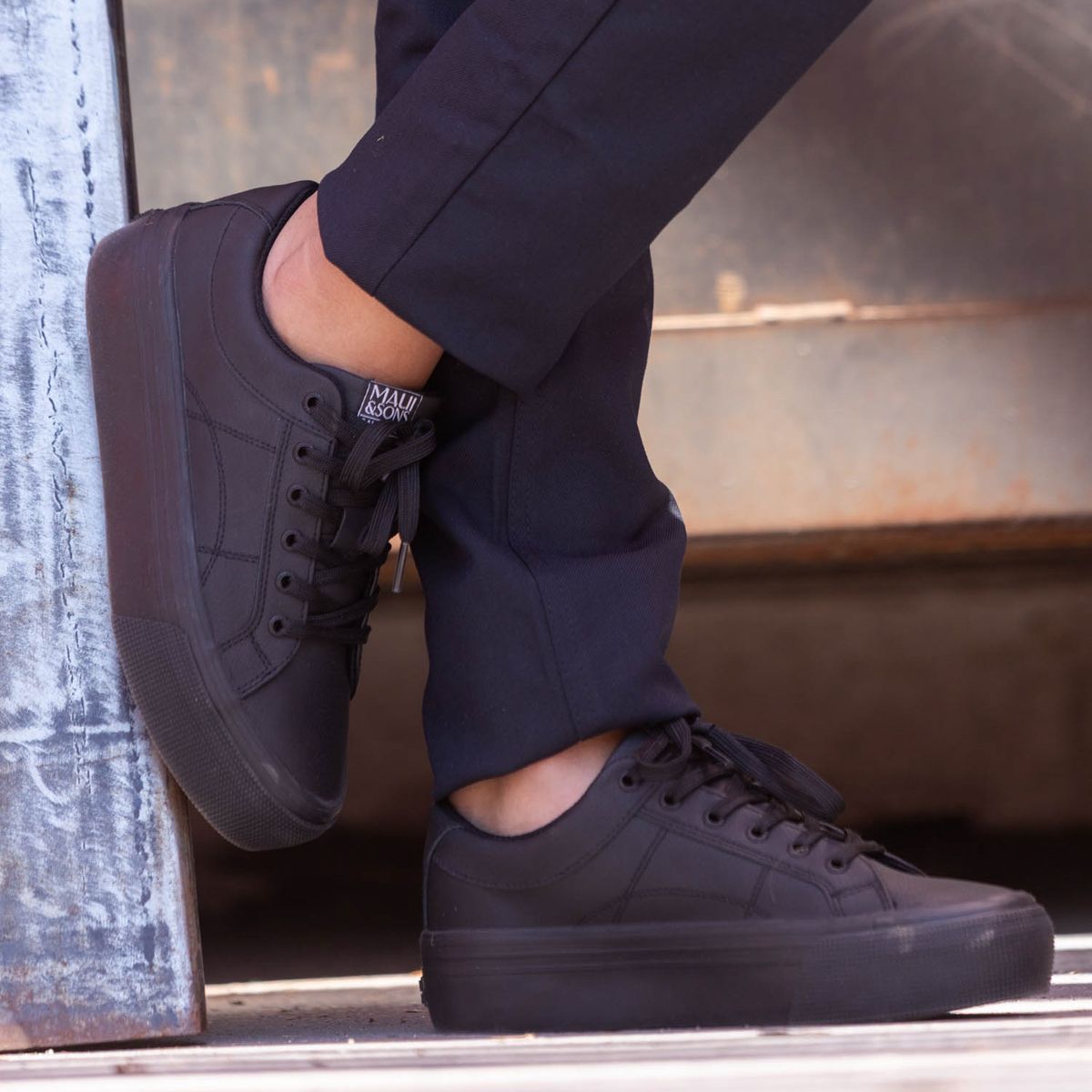 MAUI AND SONS - Zapatilla Escolar Mujer Negro Maui And Sons