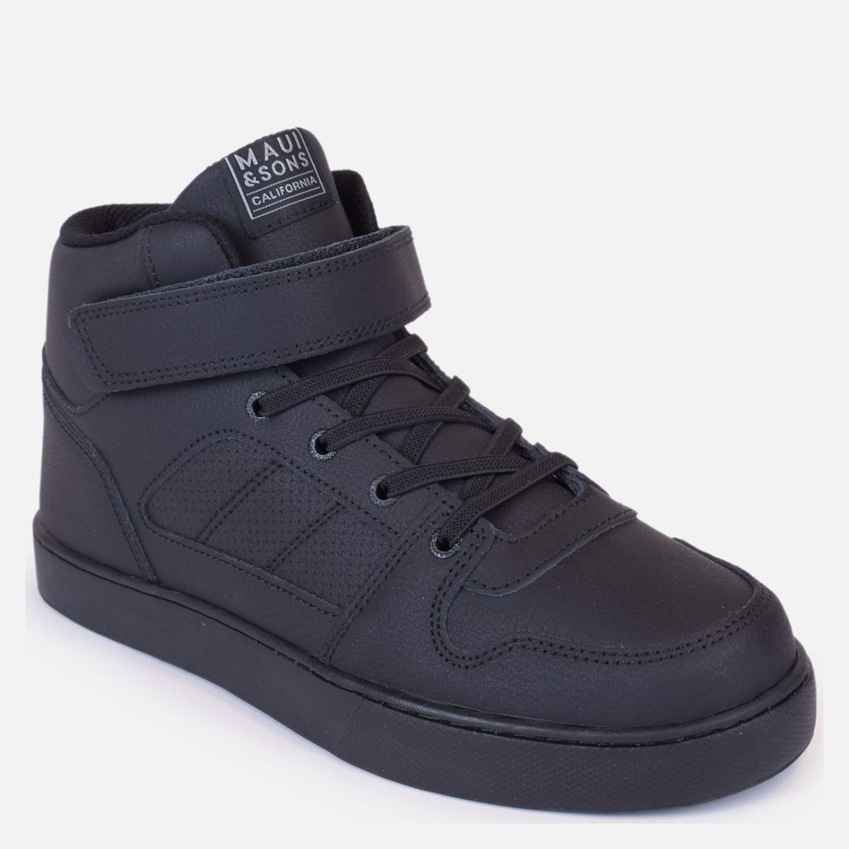 MAUI AND SONS - Zapatilla Escolar Niño Cuero Negro Maui And Sons
