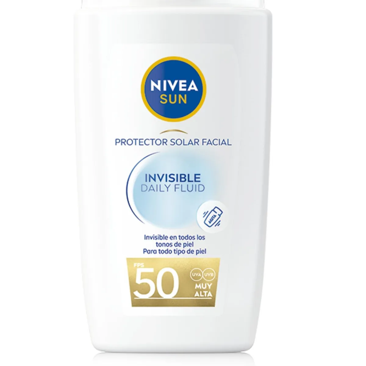 NIVEA - Crema Protectora Solar Facial Invisible Fps50 Hidrante Nivea