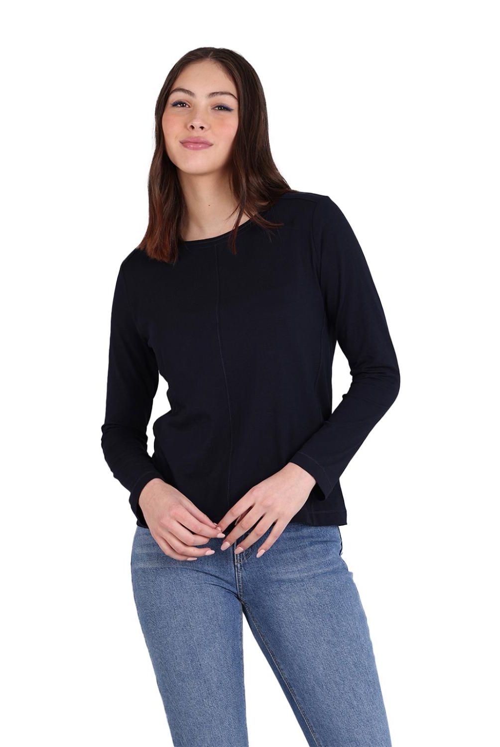 ESPRIT - Polera Manga Larga Algodón Mujer Esprit
