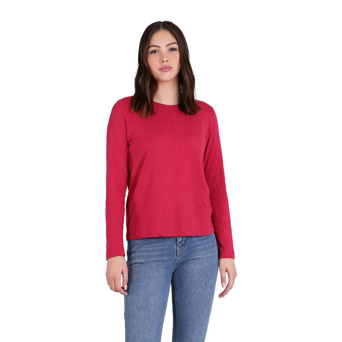 ESPRIT - Polera Manga Larga Algodón Mujer Esprit