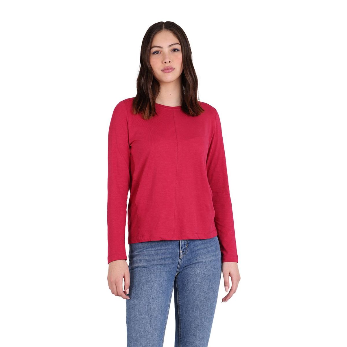 ESPRIT - Polera Manga Larga Algodón Mujer Esprit