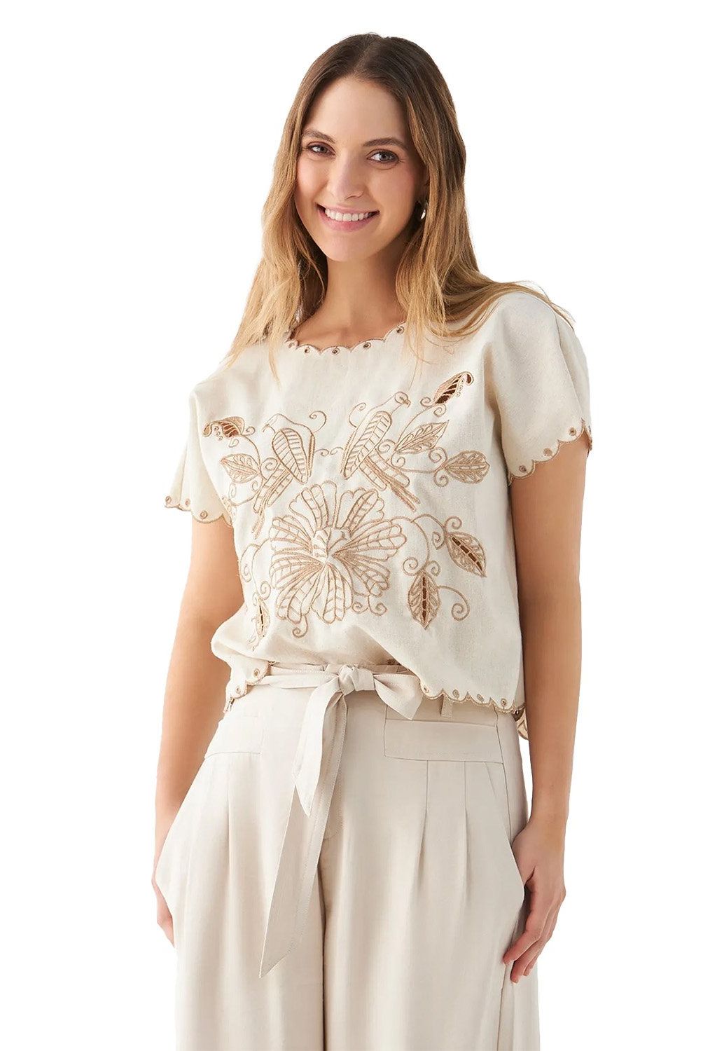 ESPRIT - Blusa Manga Corta Mujer Esprit