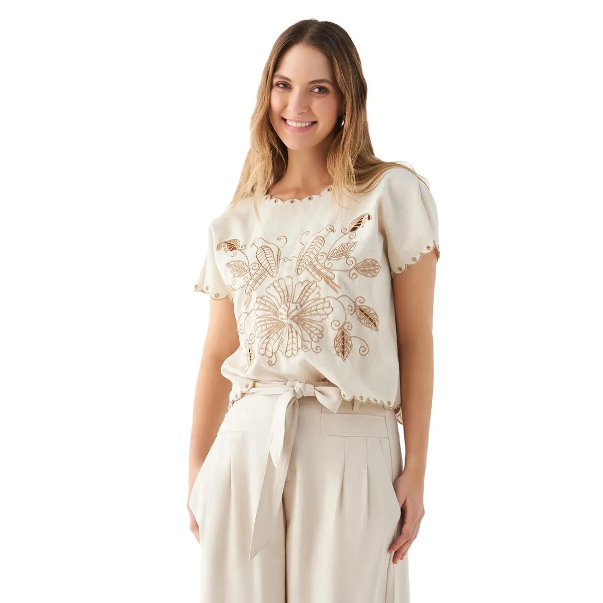 ESPRIT - Blusa Manga Corta Mujer Esprit