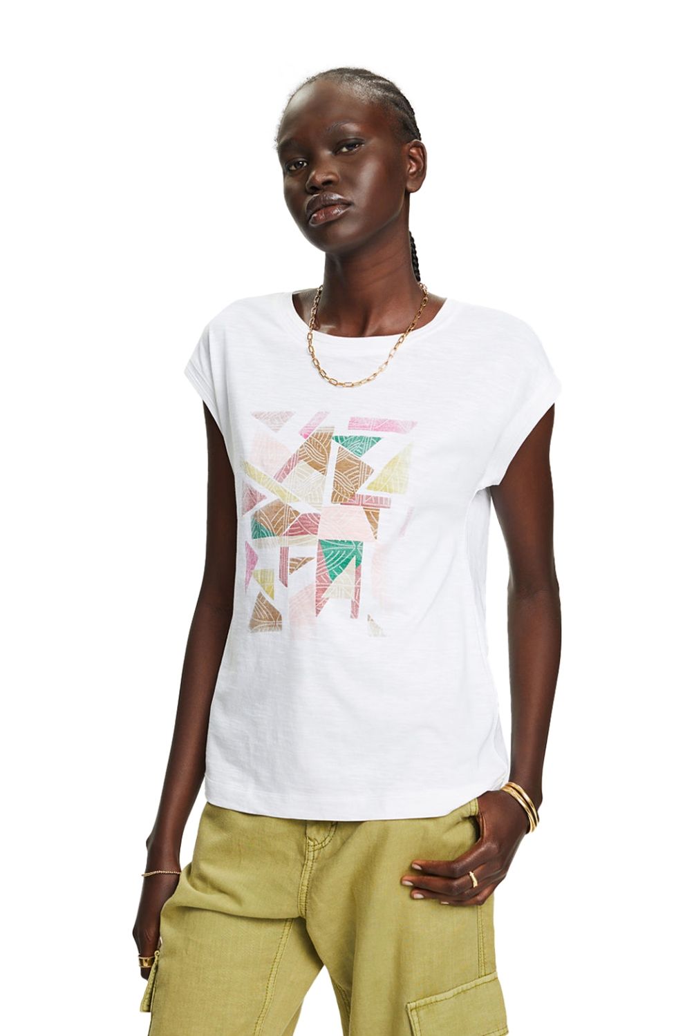 ESPRIT - Polera Manga Corta Algodón Mujer Esprit