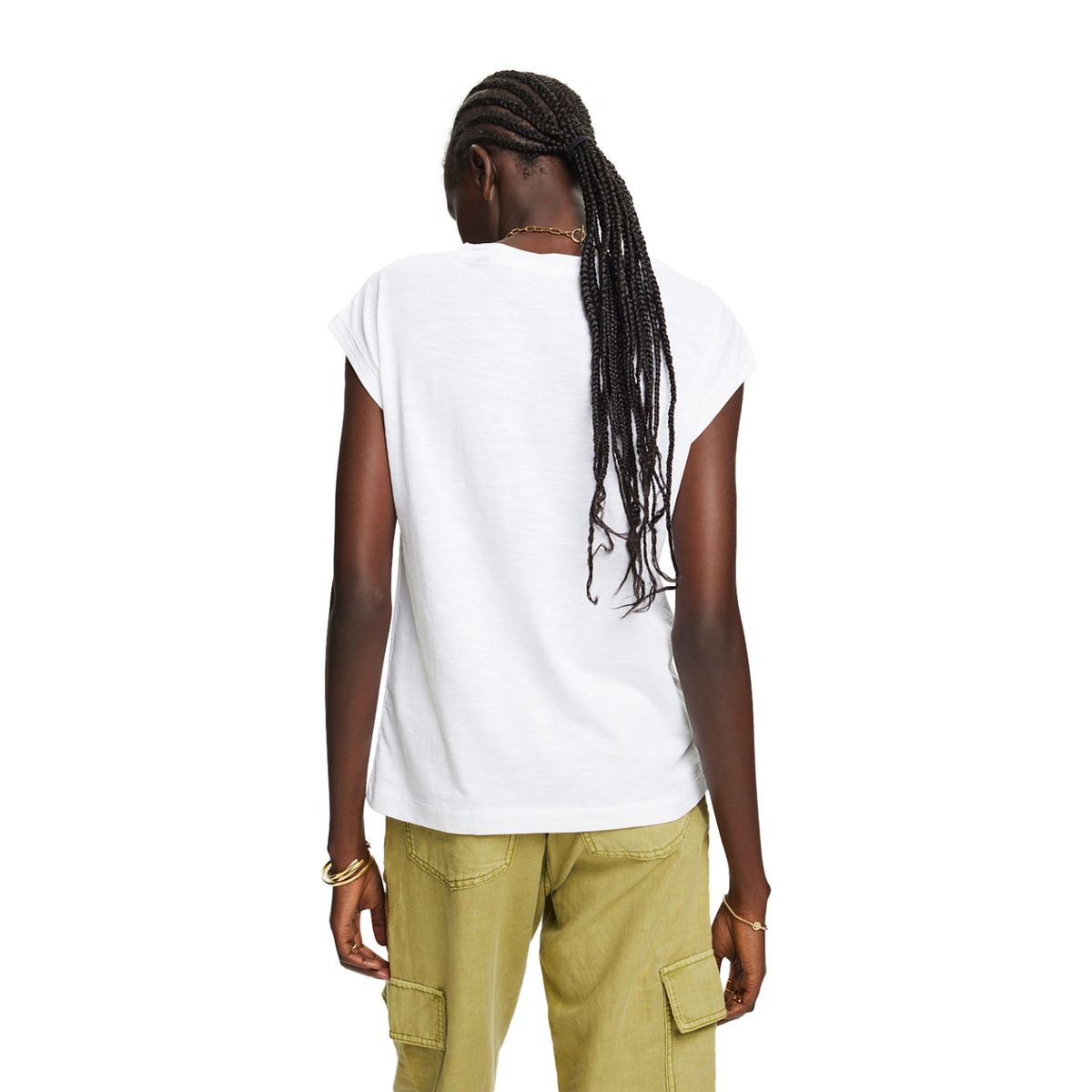 ESPRIT - Polera Manga Corta Algodón Mujer Esprit