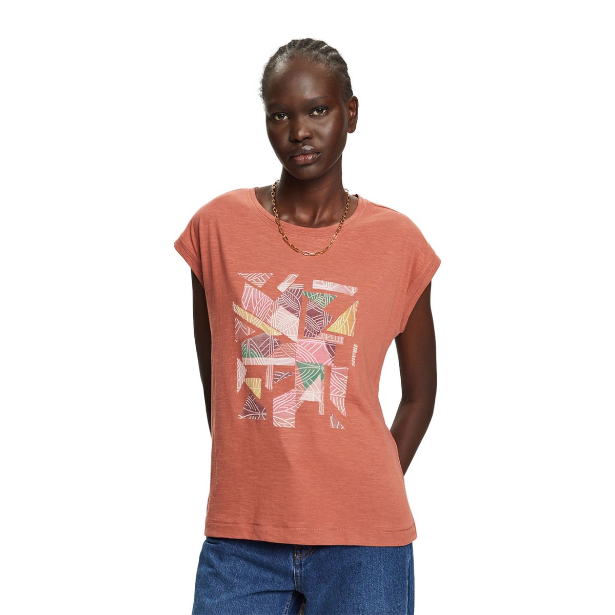 ESPRIT - Polera Manga Corta Algodón Mujer Esprit