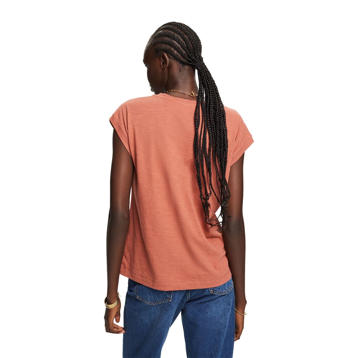 ESPRIT - Polera Manga Corta Algodón Mujer Esprit