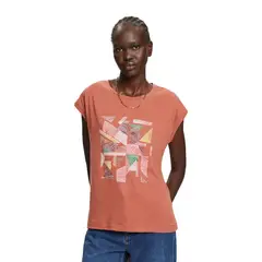 ESPRIT - Polera Manga Corta Algodón Mujer