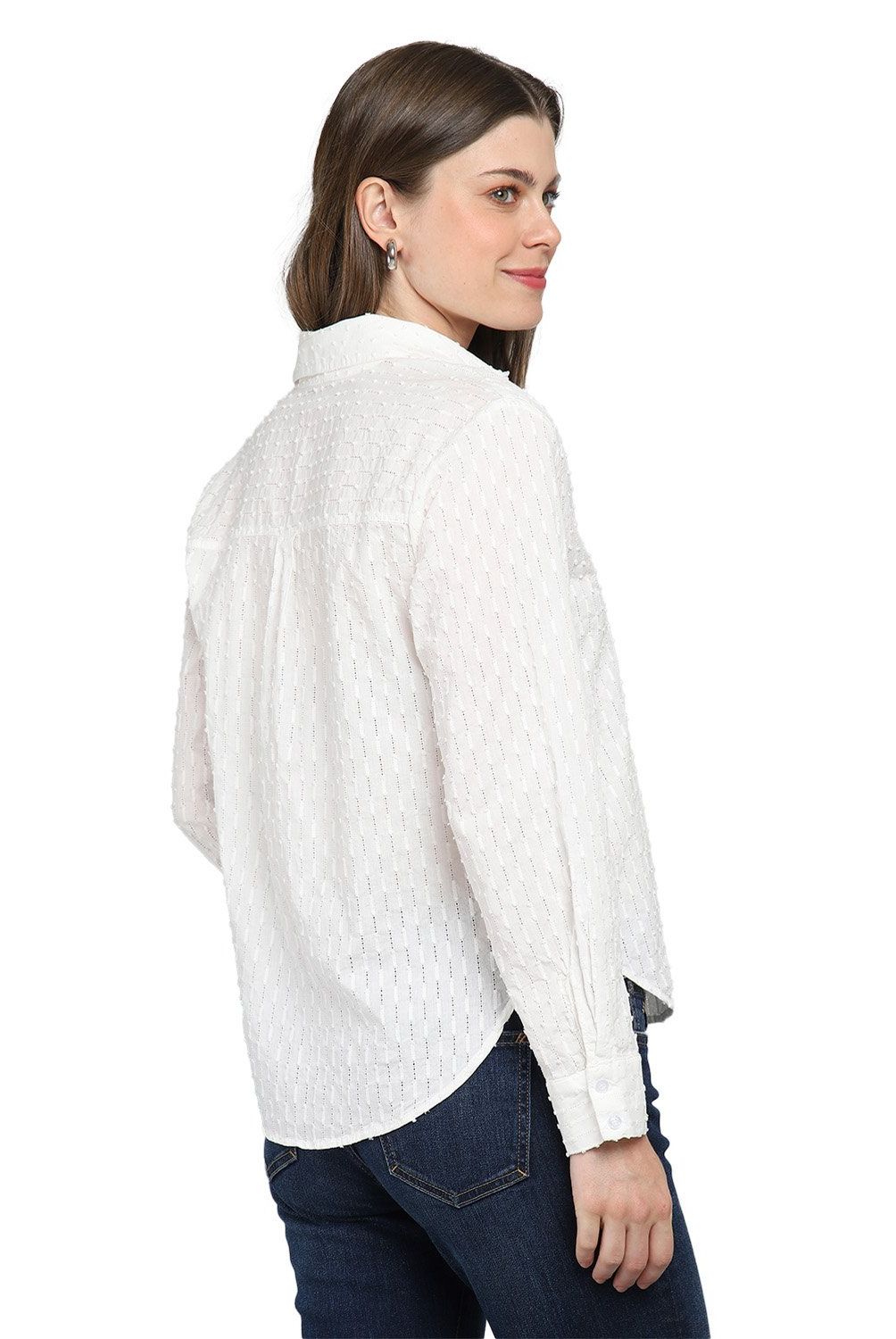 ESPRIT - Blusa Manga Larga Algodón Mujer Esprit