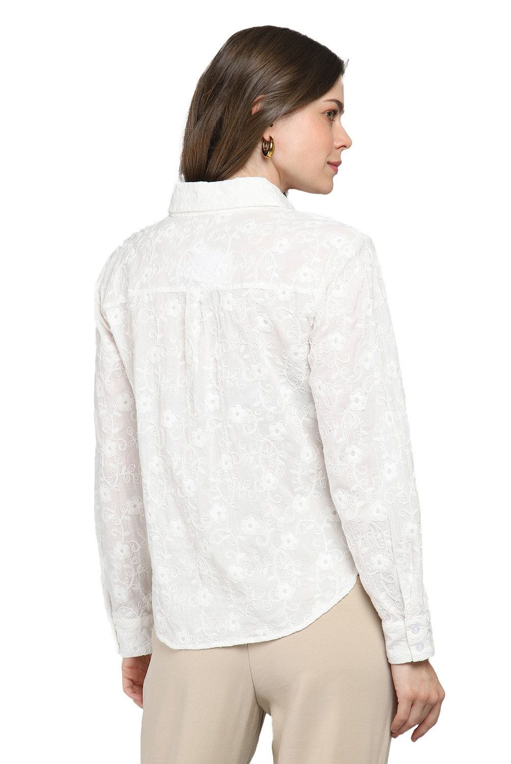 ESPRIT - Blusa Manga Larga Algodón Mujer Esprit