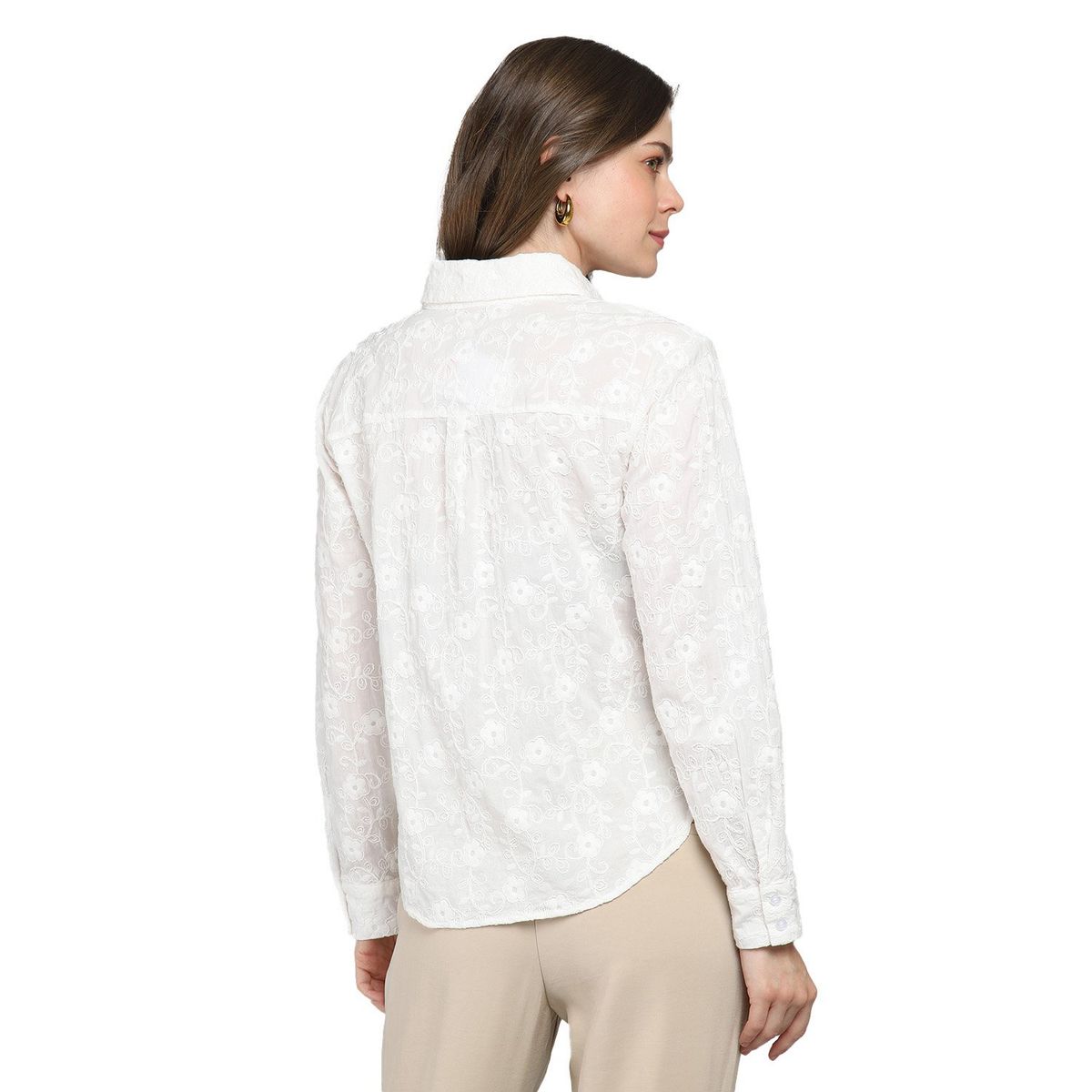 ESPRIT - Blusa Manga Larga Algodón Mujer Esprit