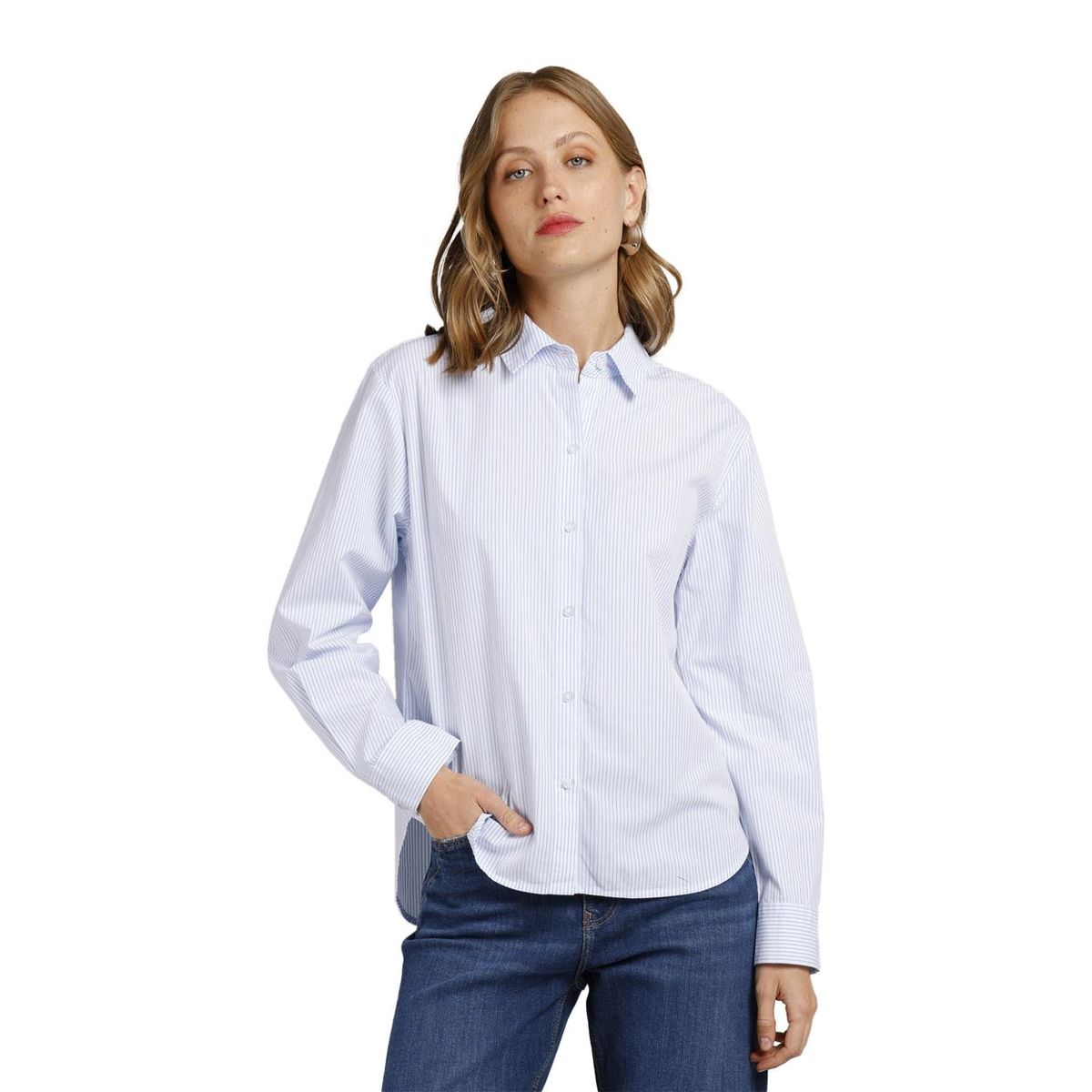 ESPRIT - Blusa Manga Larga Algodón Mujer Esprit