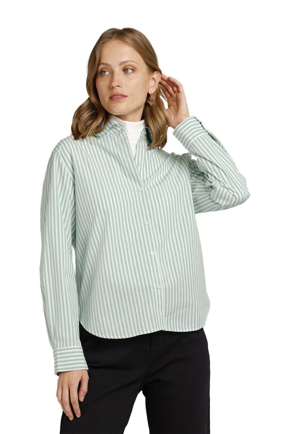 ESPRIT - Blusa Manga Larga Algodón Mujer Esprit