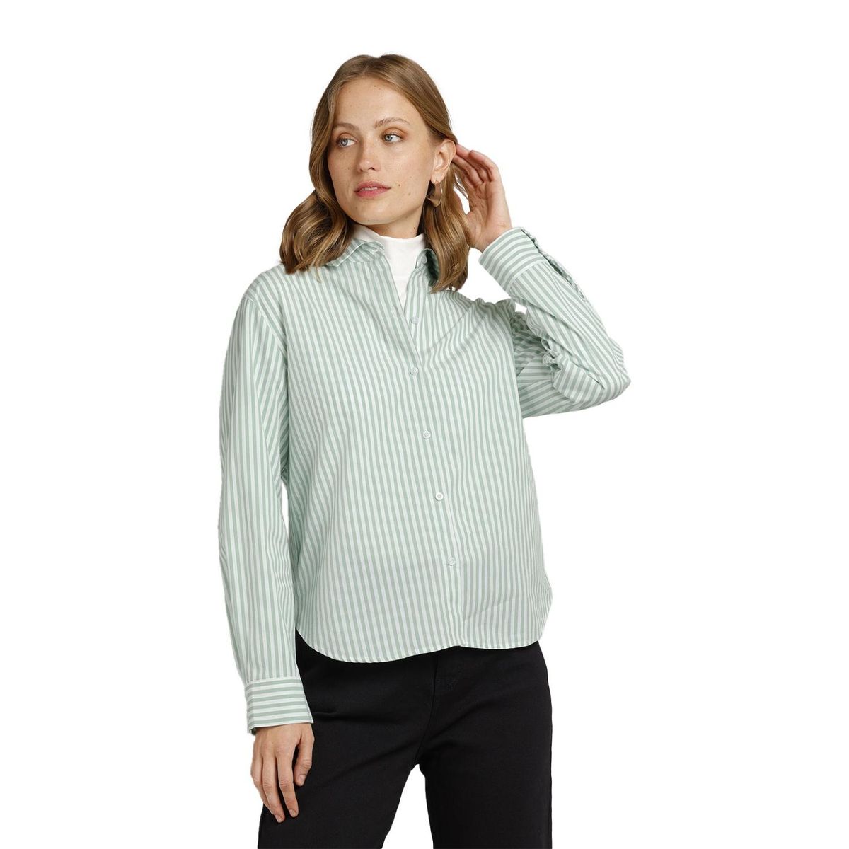 ESPRIT - Blusa Manga Larga Algodón Mujer Esprit