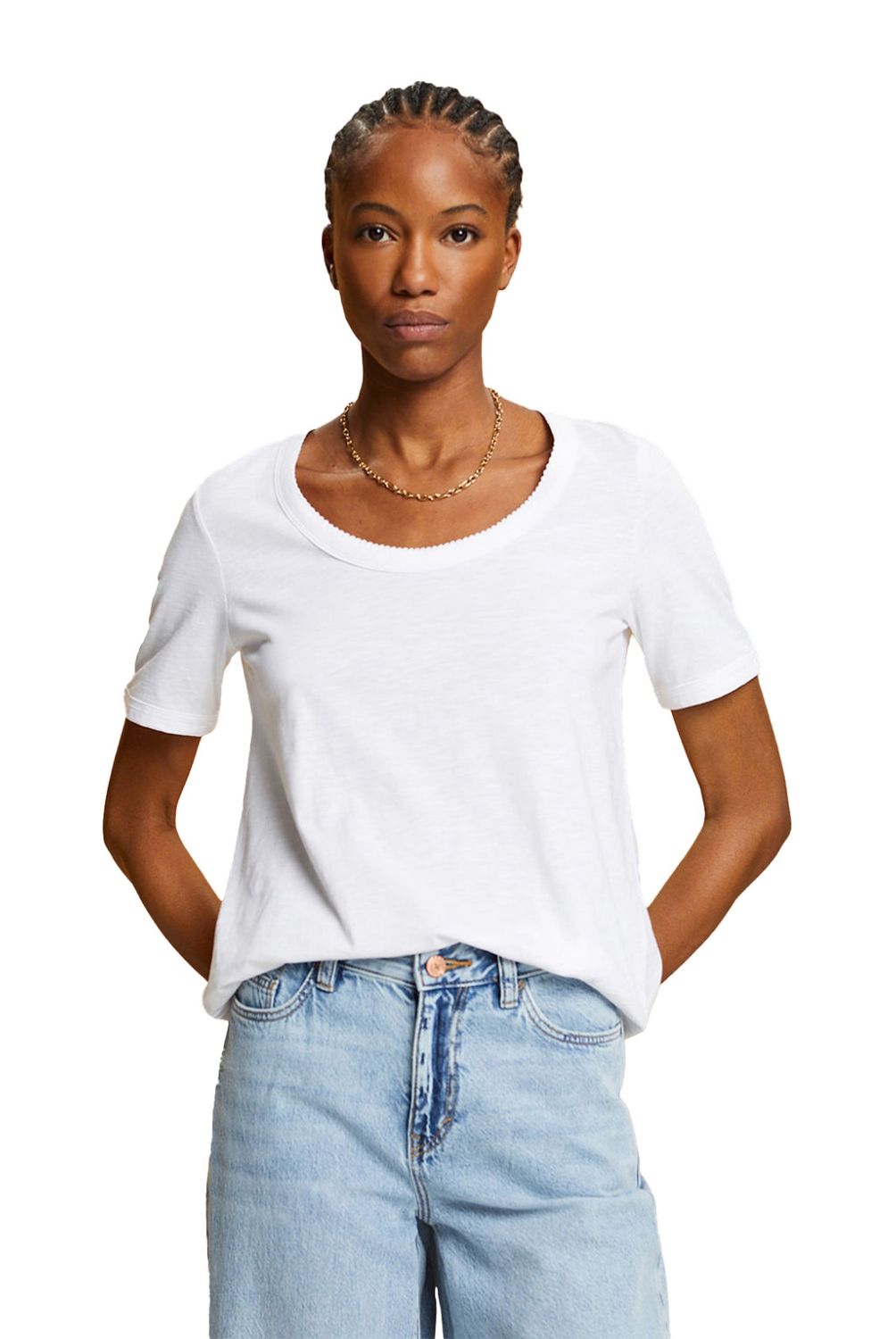 ESPRIT - Polera Manga Corta Algodón Mujer Esprit