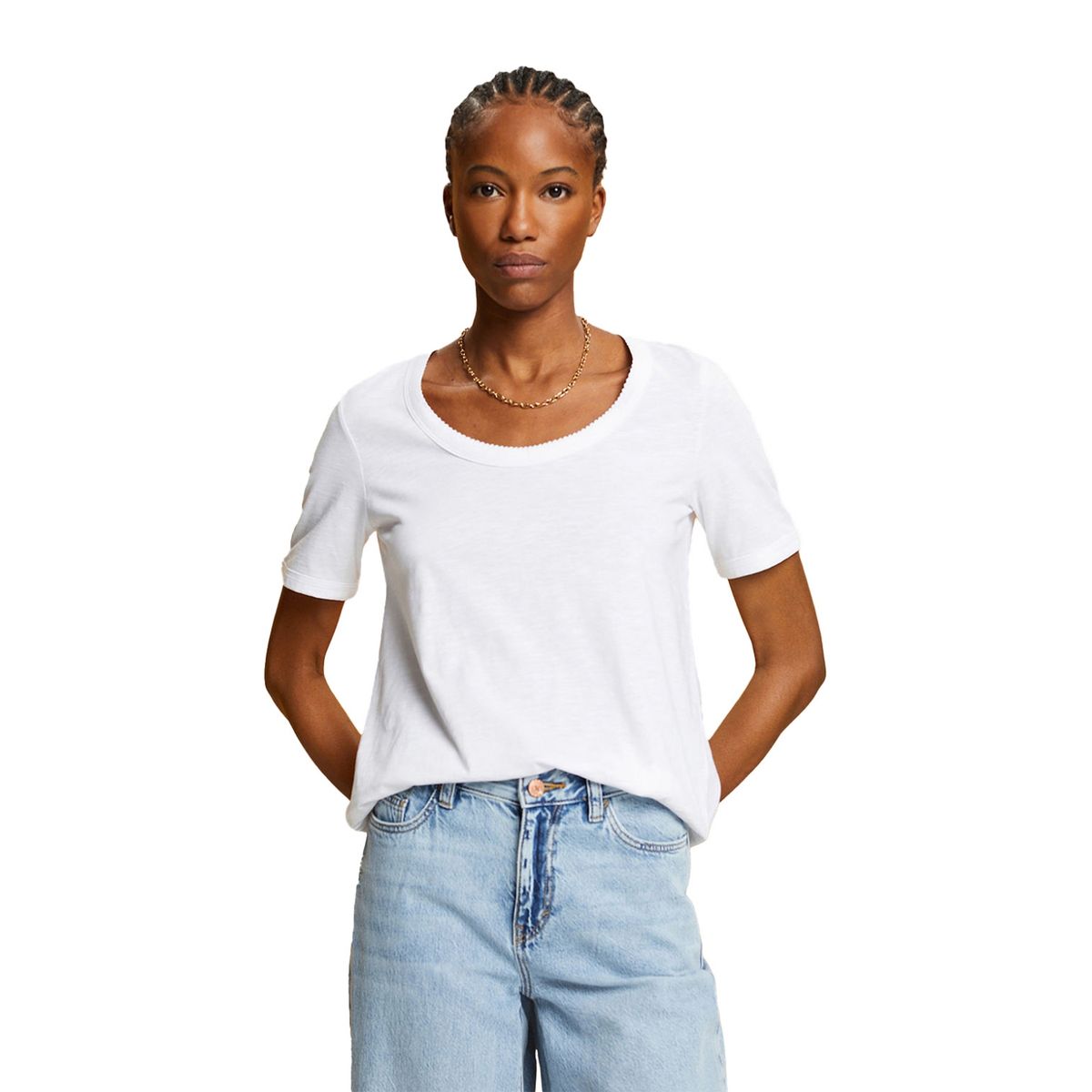 ESPRIT - Polera Manga Corta Algodón Mujer Esprit