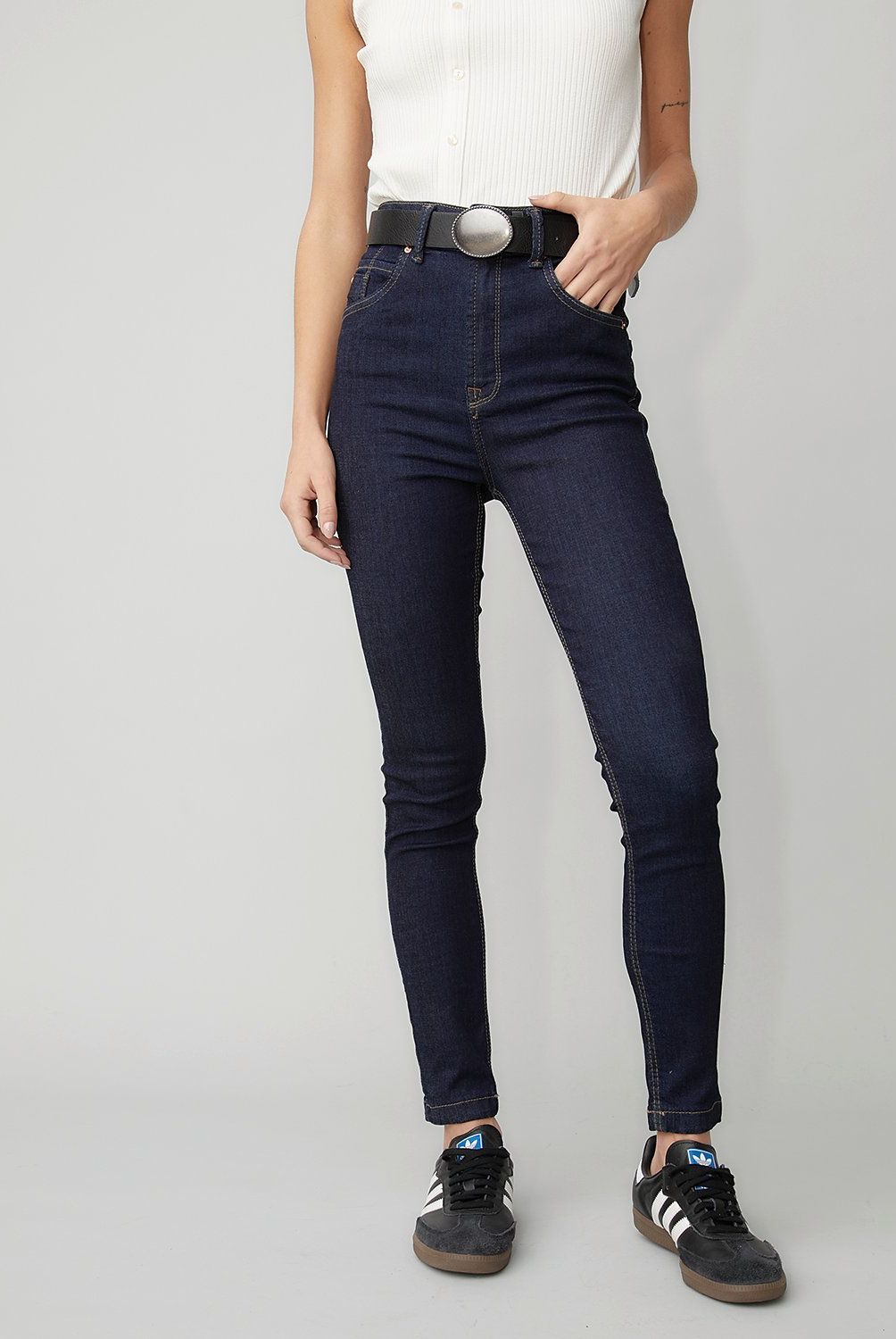 AMERICANINO - Jeans Americanino Skinny Tiro Alto Mujer Azul Marino