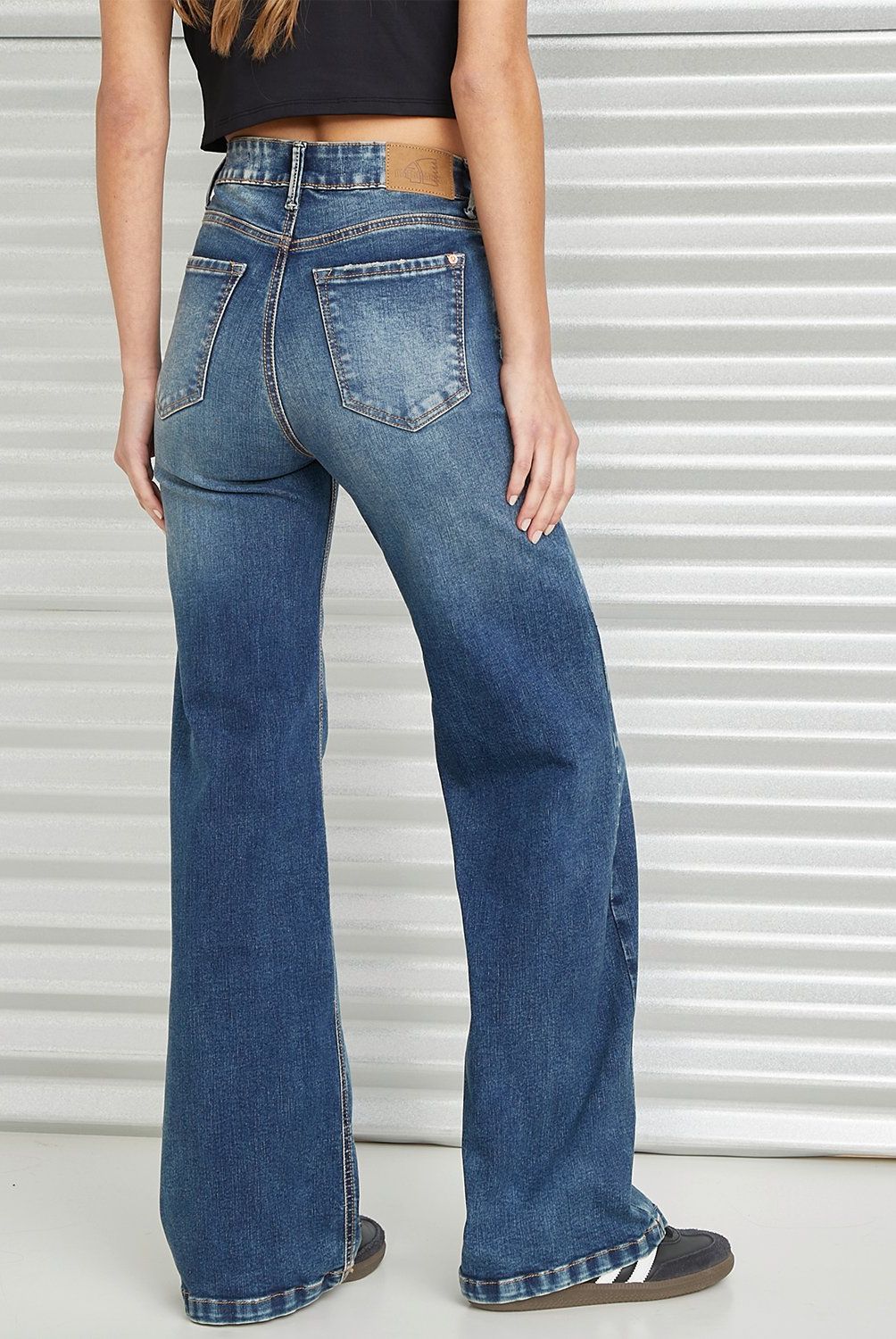AMERICANINO - Jeans Wide Leg Tiro Medio Mujer Americanino