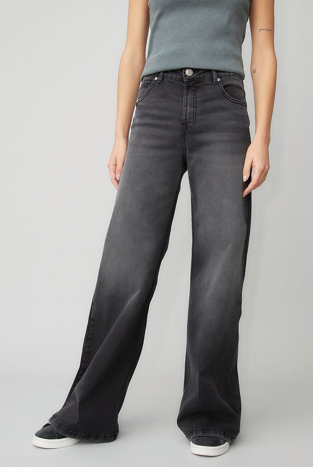 AMERICANINO - Jeans Wide Leg Tiro Medio Mujer Americanino