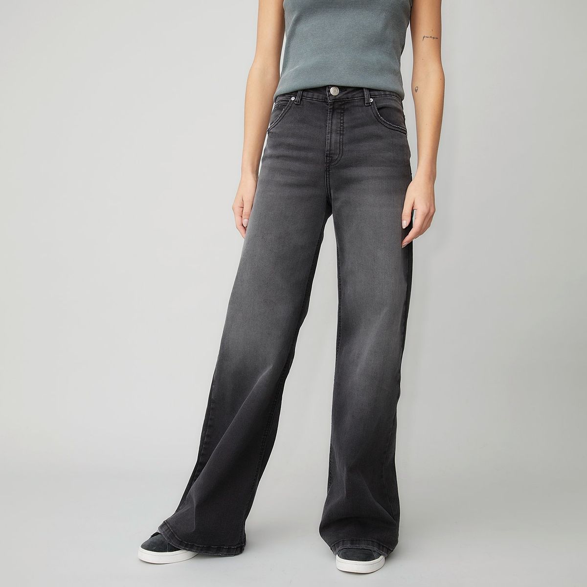 AMERICANINO - Jeans Wide Leg Tiro Medio Mujer Americanino