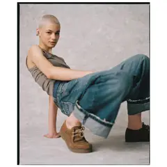 AMERICANINO - Jeans Baggy Tiro Medio Mujer
