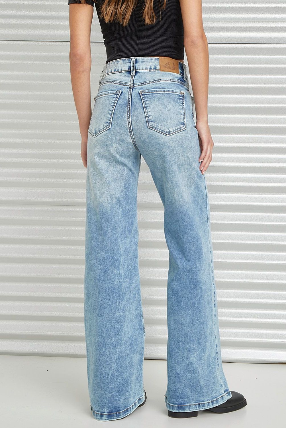 AMERICANINO - Jeans Wide Leg Tiro Medio Mujer Americanino