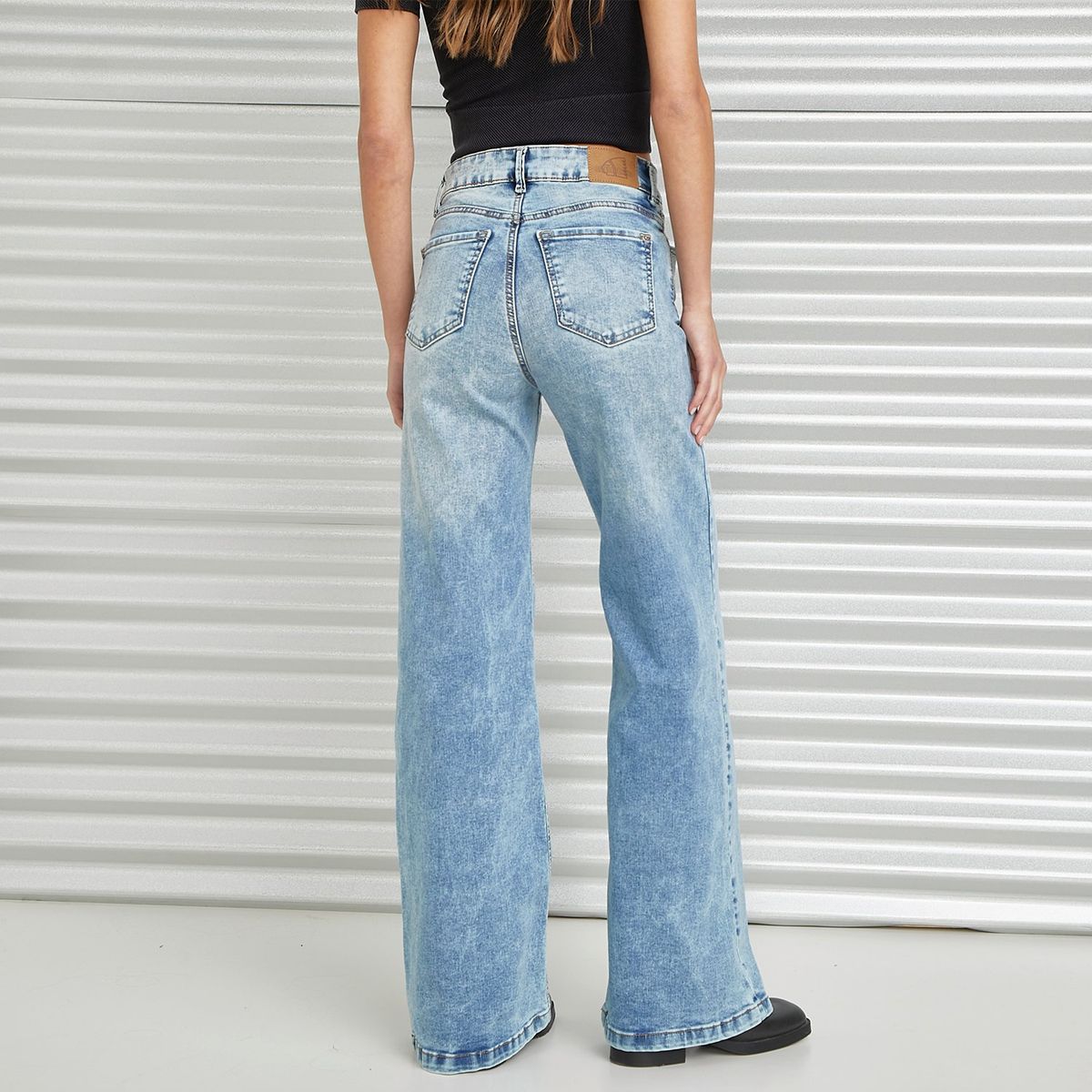 AMERICANINO - Jeans Wide Leg Tiro Medio Mujer Americanino