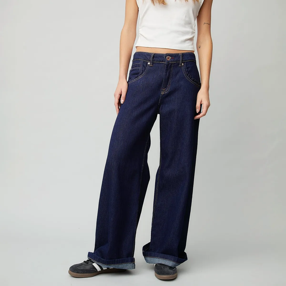 AMERICANINO - Jeans Americanino Baggy Tiro Medio Mujer Algodón