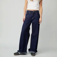 AMERICANINO - Jeans Baggy Tiro Medio Mujer Algodón