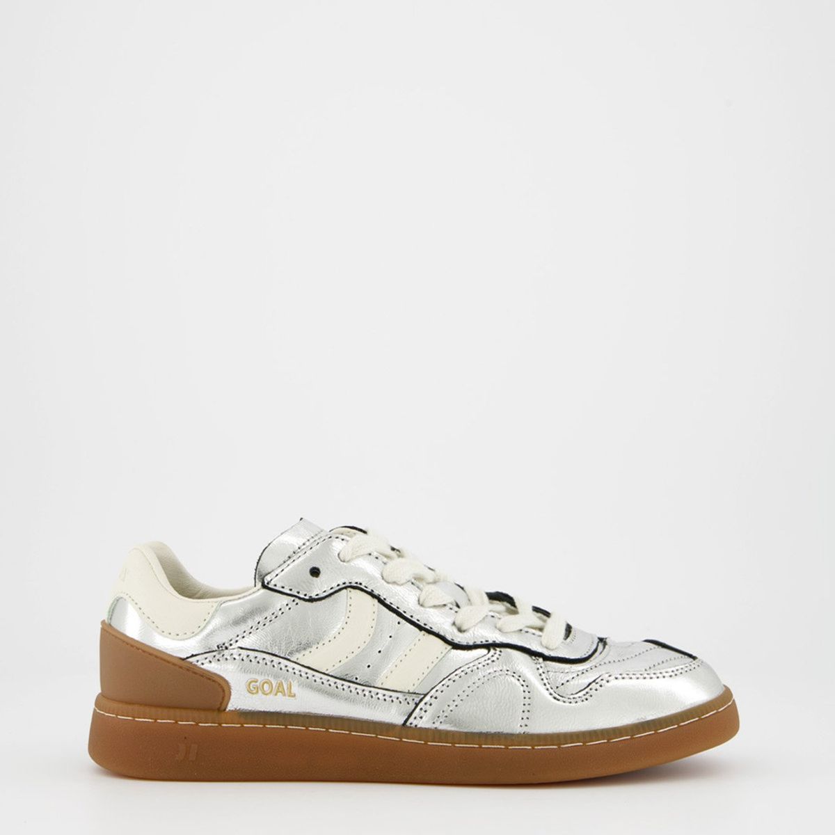 COOLWAY - Goal Zapatilla Urbana Mujer Cuero Gris Coolway