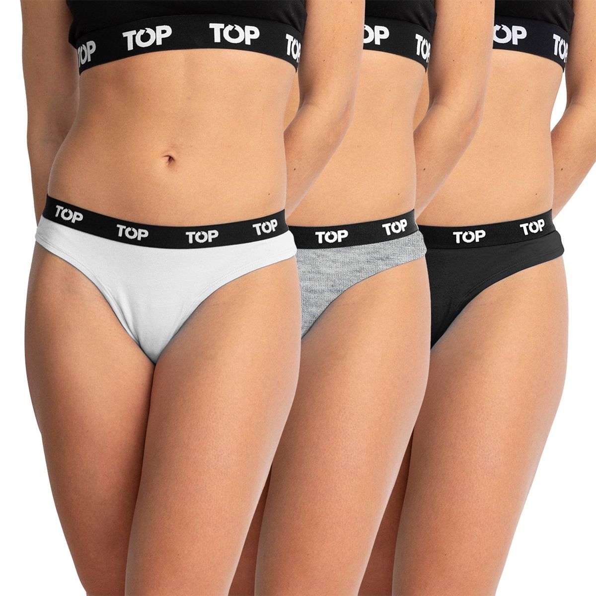 TOP - Pack de 3 Colaless Algodón Mujer Top