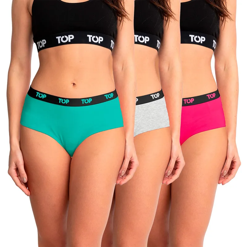 TOP - Pack de 3 Pantaletas Algodón Mujer Top