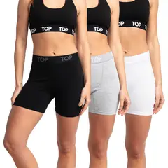 TOP - Pack de 3 Boxers Algodón Mujer Top.