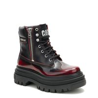 Botín Mujer Cuero Rojo