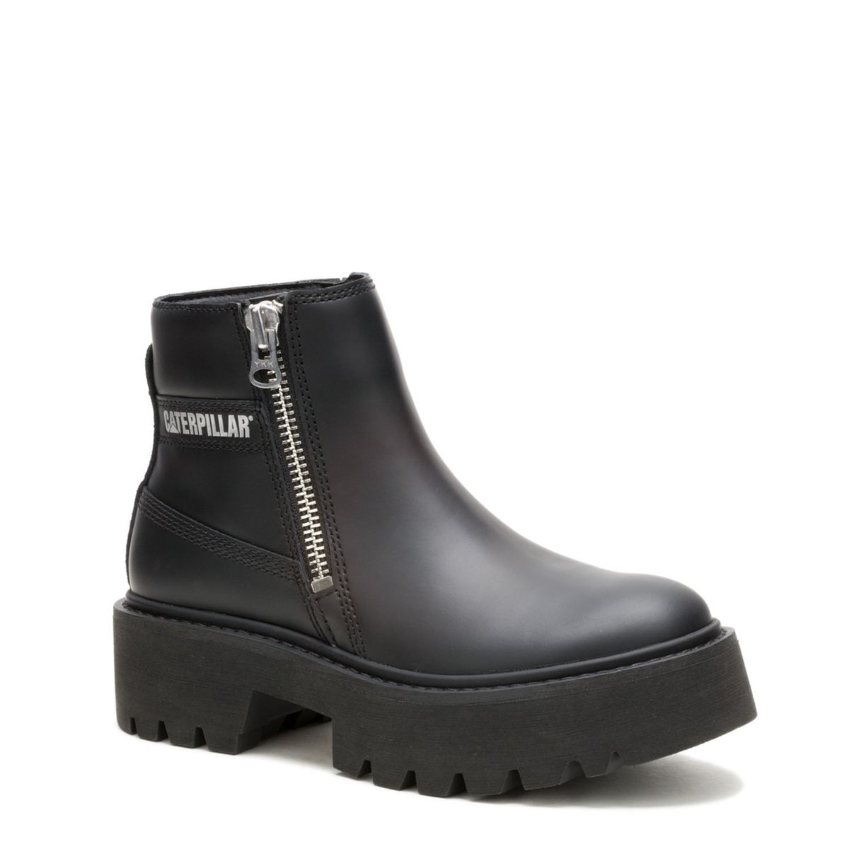 CAT - Botín Mujer Cuero Negro Cat