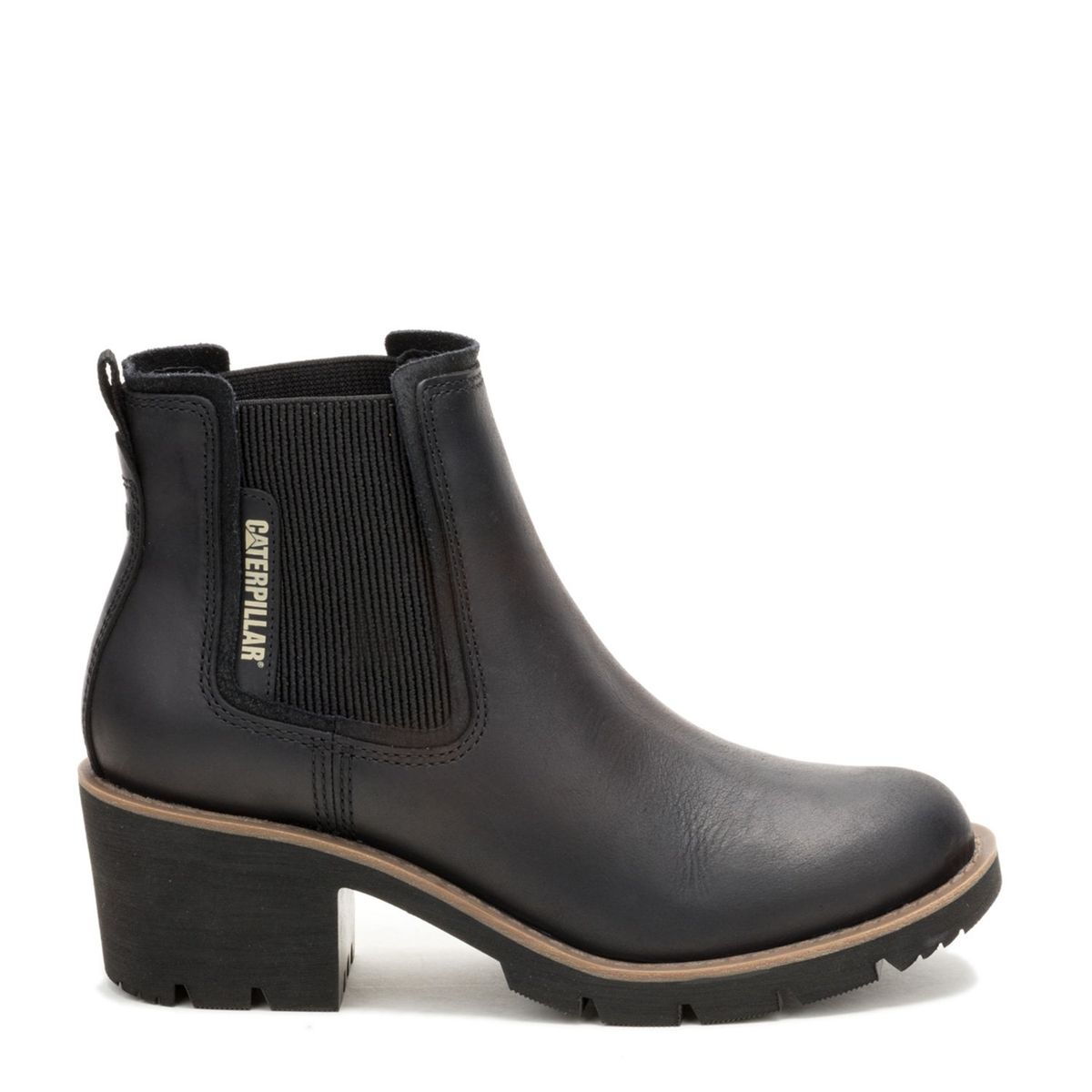 CAT - Botín Mujer Cuero Negro Cat