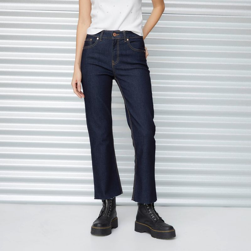 AMERICANINO - Jeans Crop Fit Tiro Medio Mujer Americanino