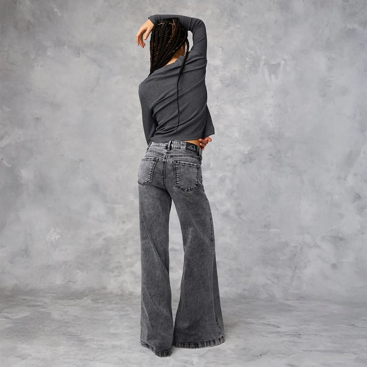 AMERICANINO - Jeans Wide Leg Tiro Medio Mujer Americanino