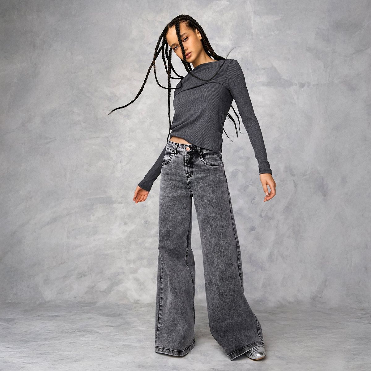 AMERICANINO - Jeans Wide Leg Tiro Medio Mujer Americanino