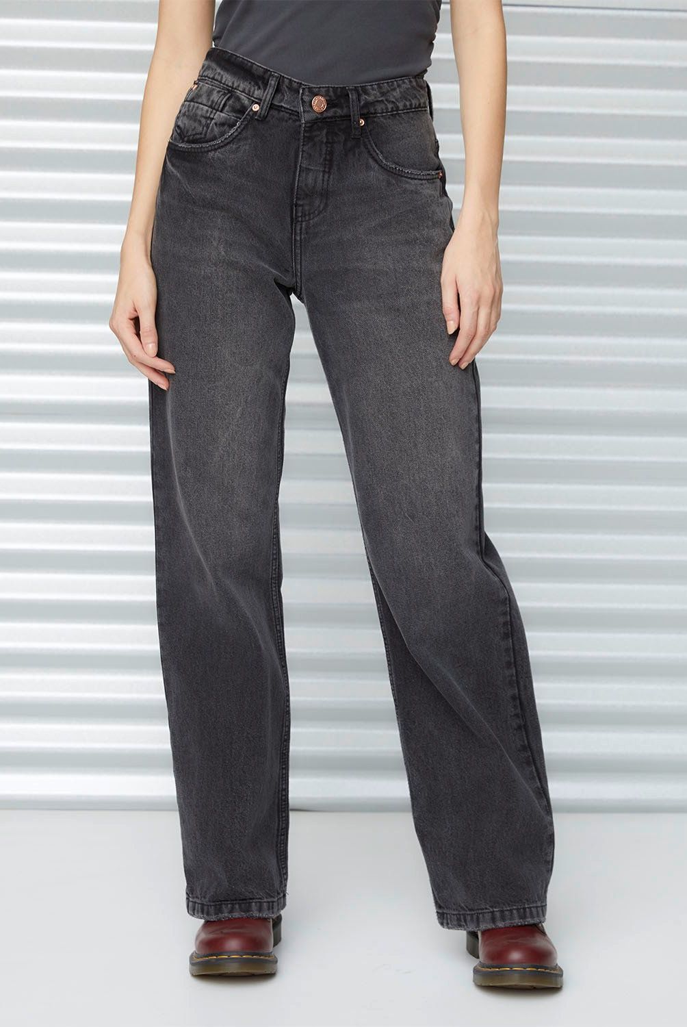 AMERICANINO - Jeans Straight Tiro Medio Mujer Americanino