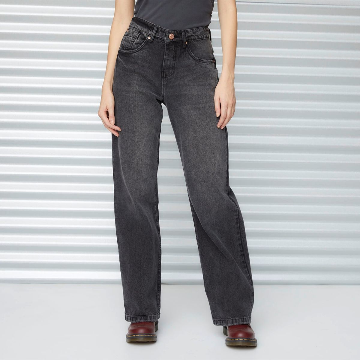AMERICANINO - Jeans Straight Tiro Medio Mujer Americanino