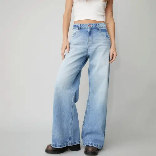 AMERICANINO - Jeans Wide Leg Tiro Alto Mujer