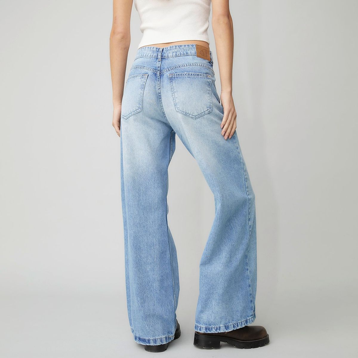 AMERICANINO - Jeans Wide Leg Tiro Alto Mujer Americanino