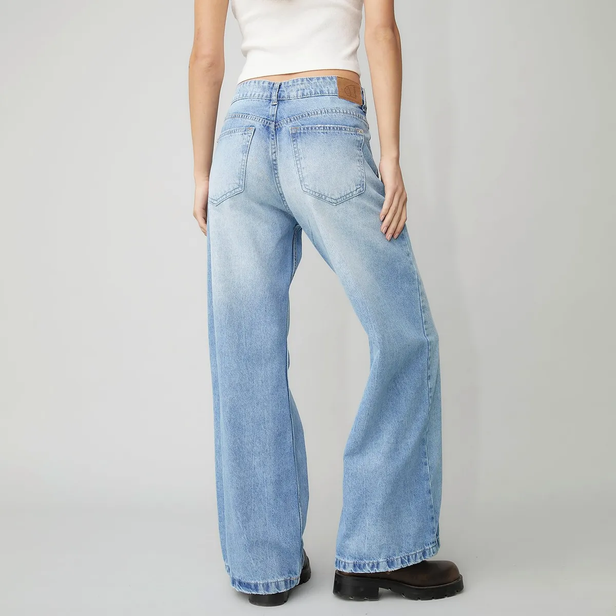 AMERICANINO - Jeans Wide Leg Tiro Alto Mujer Americanino