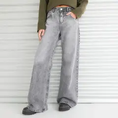 AMERICANINO - Jeans Wide Leg Tiro Medio Mujer