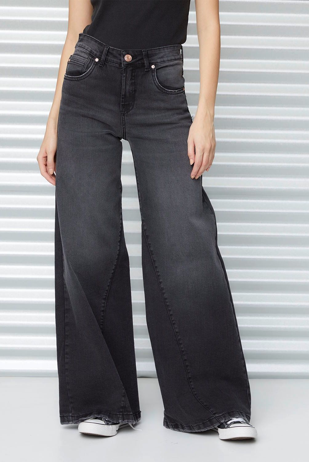 AMERICANINO - Jeans Wide Leg Tiro Medio Mujer Americanino