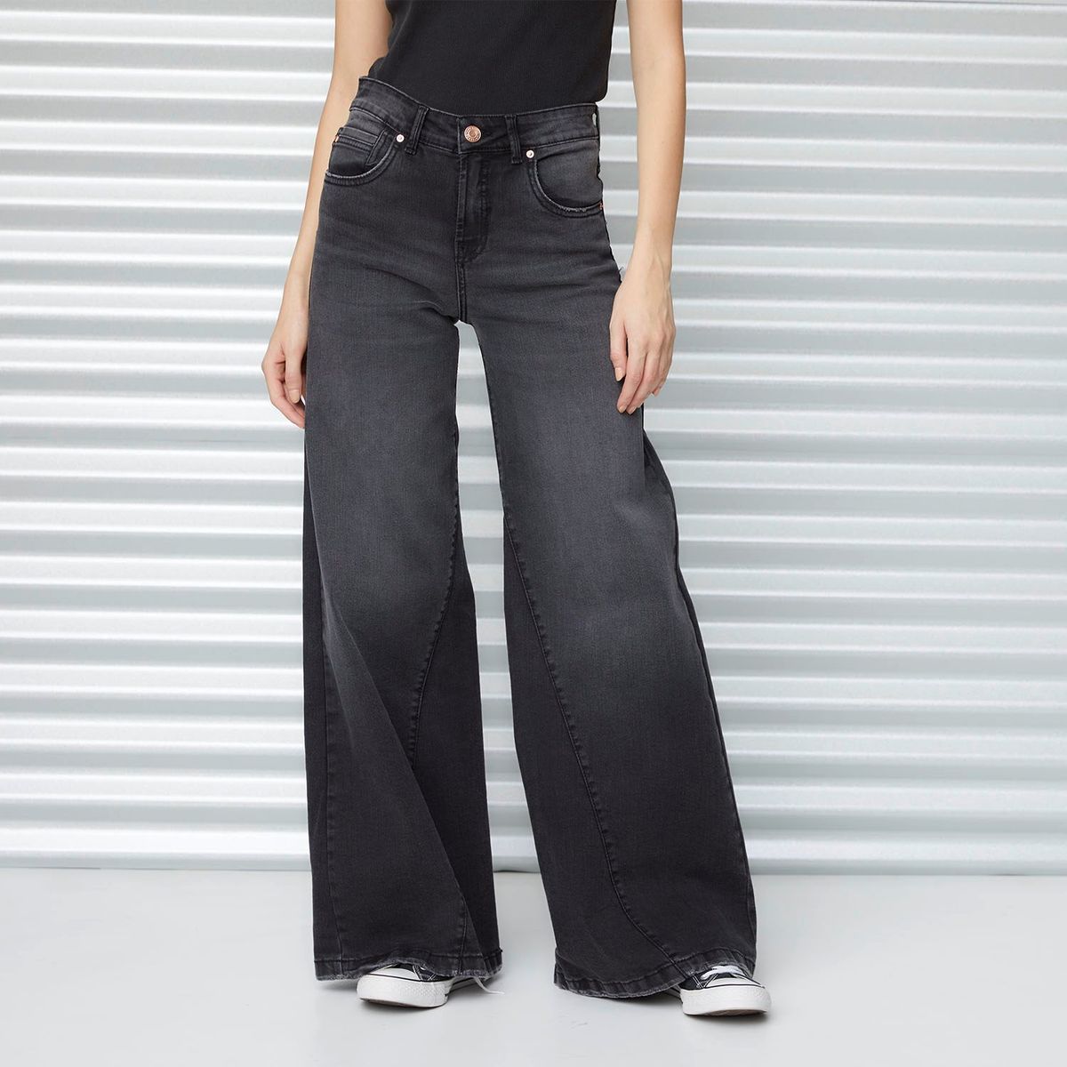 AMERICANINO - Jeans Wide Leg Tiro Medio Mujer Americanino