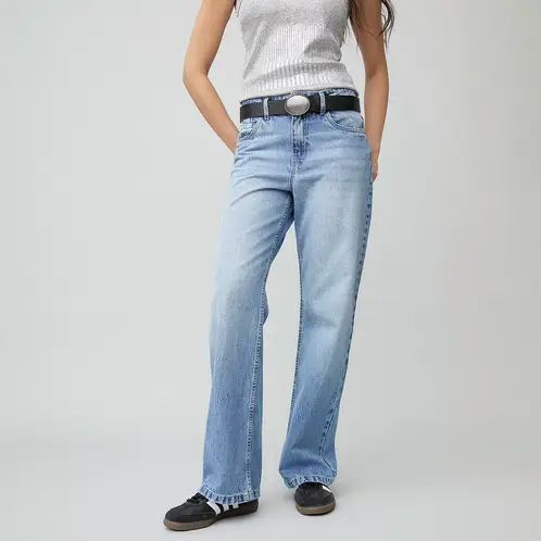 AMERICANINO - Jeans Straight Tiro Medio Mujer