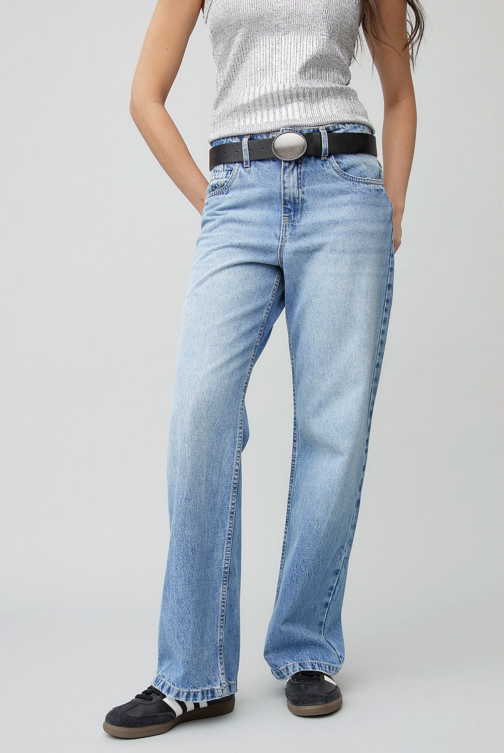 AMERICANINO - Jeans Straight Tiro Medio Mujer Americanino